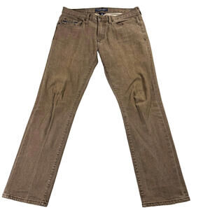 U.S. Polo Assn Jeans Mens W32 L30 Brown Stretch Slim Straight Vintage Y2K Retro!